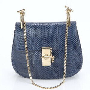 Chloe Drew python leather gold chain Shoulder Bag tote